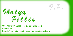 ibolya pillis business card